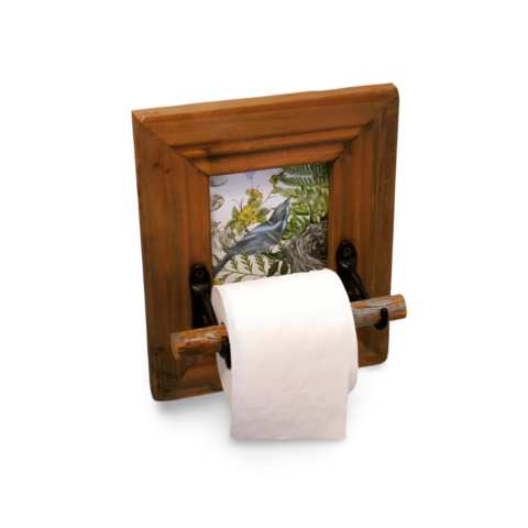 Tuvalet Kağıtlığı Ahşap Fotoğraf Çerçeveli WC Kağıtlık